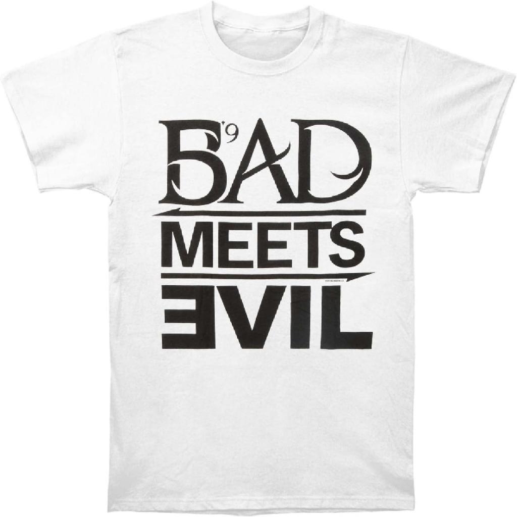 Мужская белая футболка Eminem Bad Meets Evil