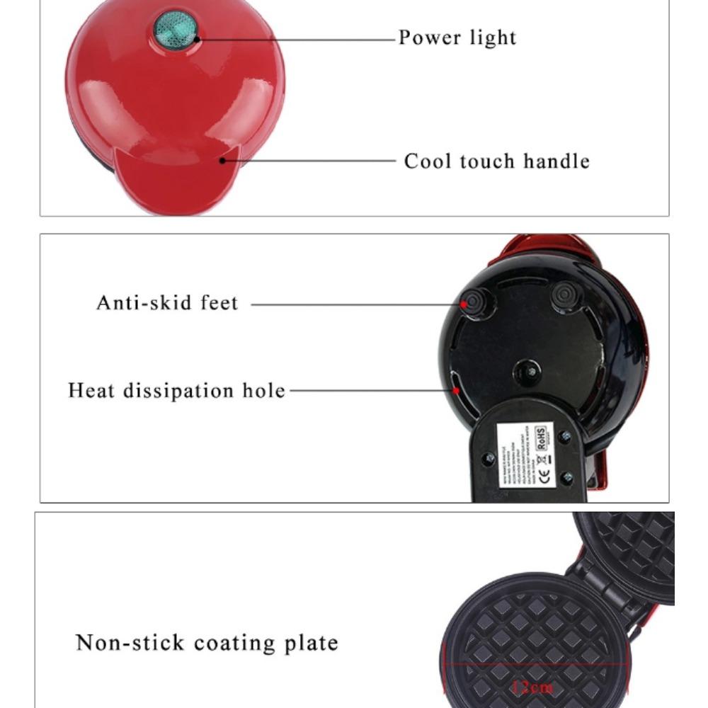 Портативная машина для завтрака, вафельница, автоматическая домашняя многофункциональная мини-вафельница