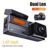 2K Car DVR Dual Lens Dash Cam For Cars, Dual Cameras Front 1440P and Rear 1080P With 1.47 Inch