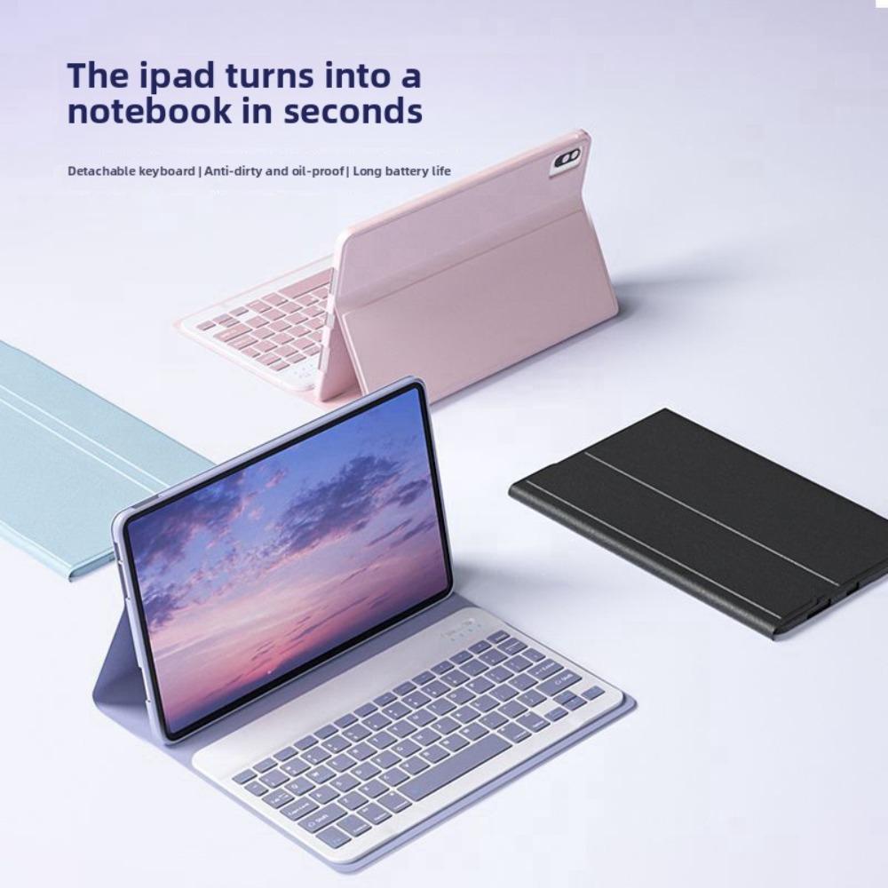 Кожаный чехол-клавиатура для iPad Pro 13 2024 с держателем для карандаша, магнитный чехол-клавиатура Bluetooth для Air 6