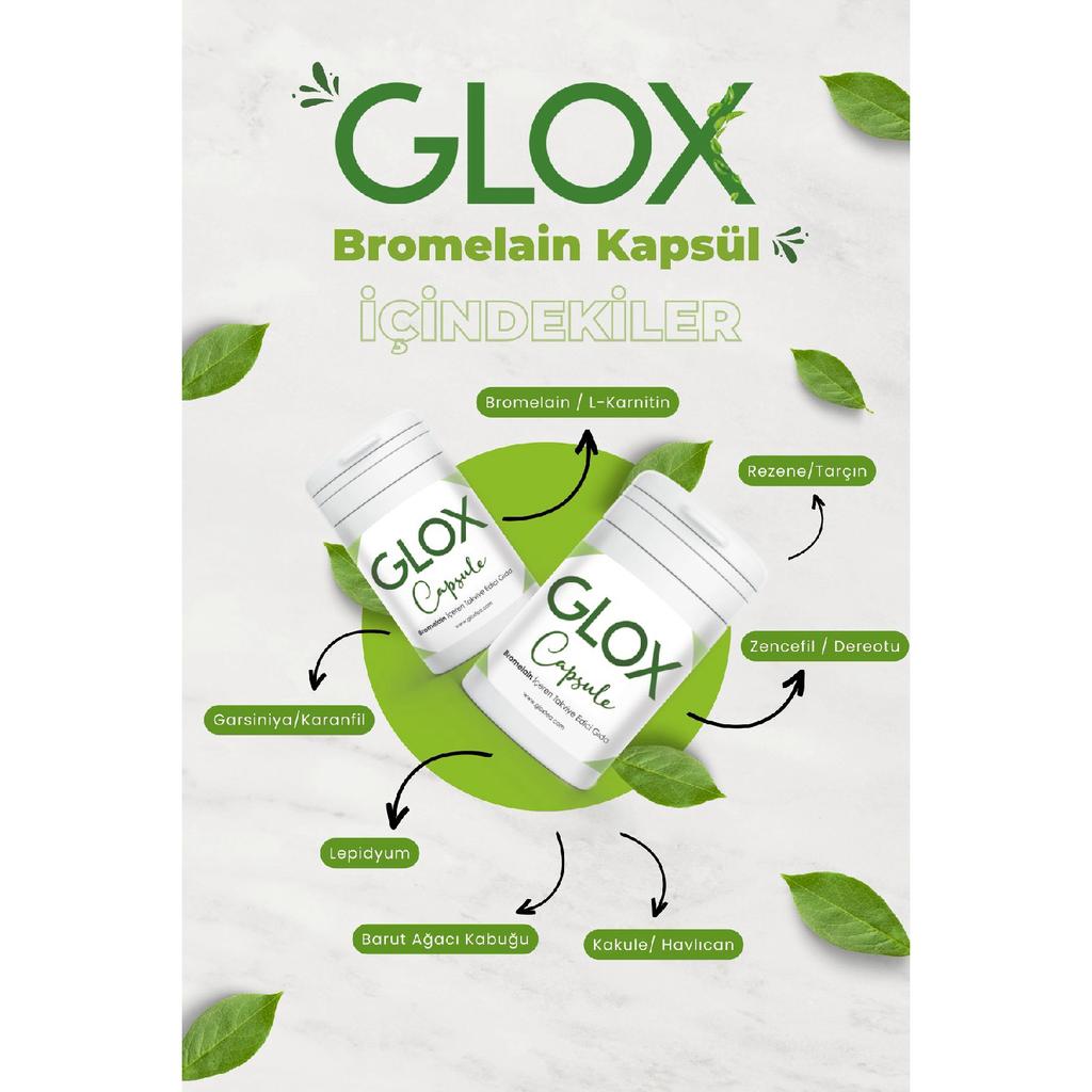 Glox Capsule Fast Detox Capsule Strengthened With Bromelain Extract 30 Pieces 1 Month
