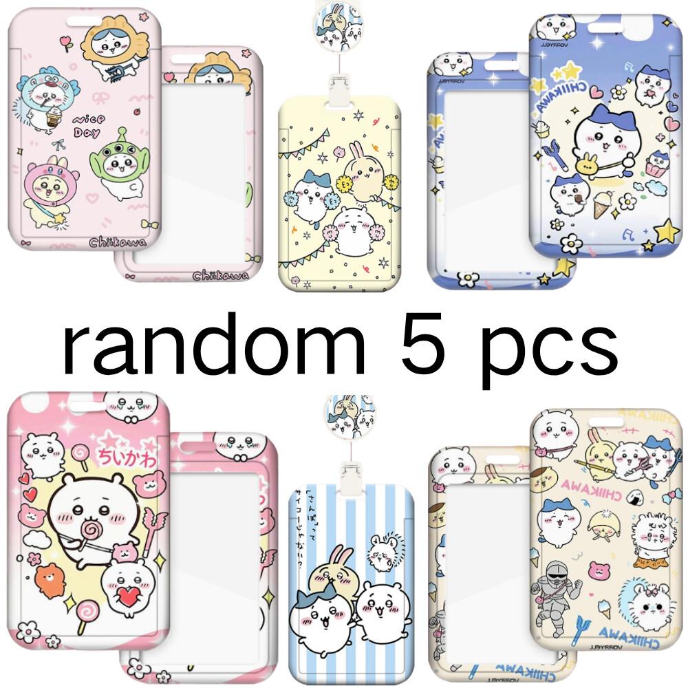 Chiikawa Cute Ins Style Lanyard Card Student Usagi Hachiware Cute Card Bus Card Holder Certificate Lanyard Cartoon Keychain Gift