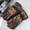 Fingers Thickened Fleece Warm Camouflage Gloves Outdoor Riding Driving Motorcycle Cold Protection Men's Winter Cotton Gloves