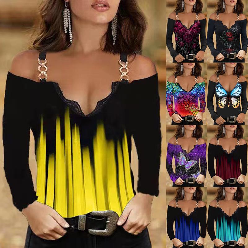 Retro European & American Women's Irregular Loose Long-Sleeve Tops - 2021 Autumn Collection