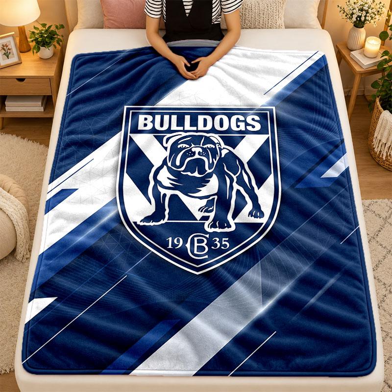 Фланелевое одеялоCanterbury-Bankstown Bulldogs Теплое мягкое плед для использования на диване кровати гостиной