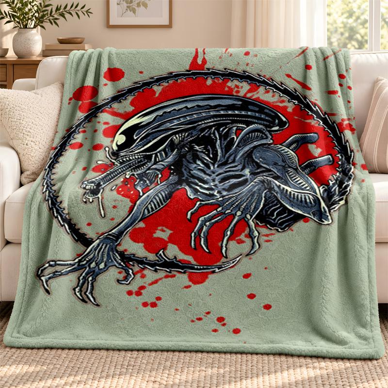 Alien blanket Flannel Blanket Soft Cozy Plush Throw for Sofa Bed Lightweight Home Decoration Outdoor camping
