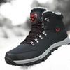 Men's Boots Winter Warm Plus Velvet Cotton Shoes Waterproof Leather Hiking Boots Ankle Boots New Outdoor Non-slip Man Snow Boots