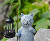 Solar Garden Lights Resin Animal Cat Crafts Ornaments Garden Balcony Home Decoration