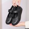 First layer cowhide mother shoes soft leather middle-aged and elderly Velcro flat-soled women's shoes leather comfortable elderly leather shoes
