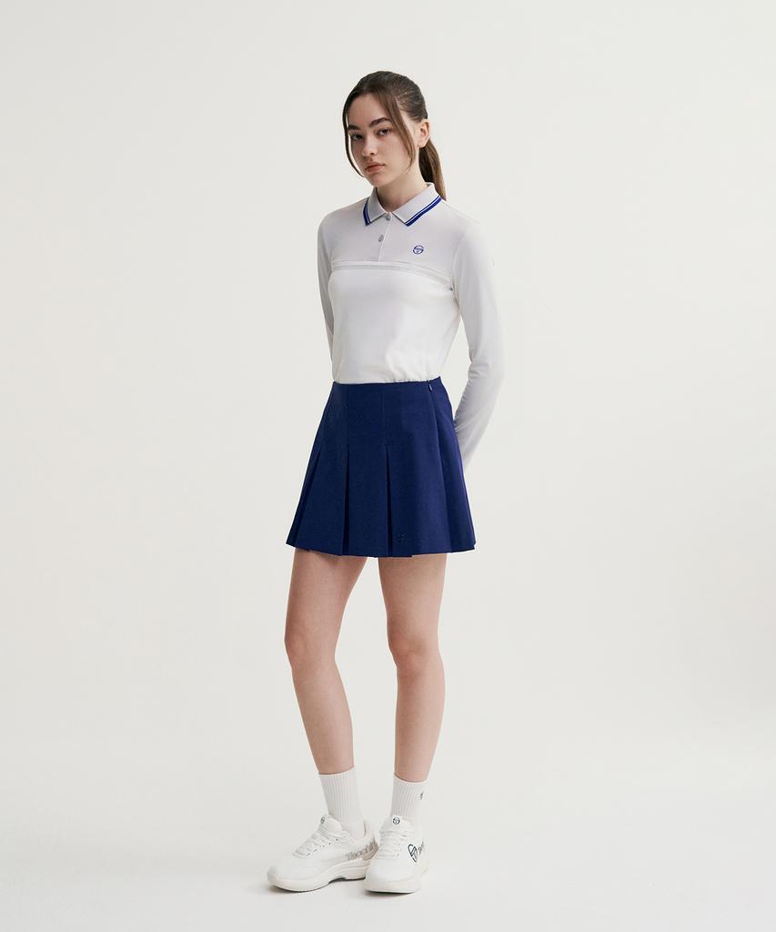 SERGIO TACCHINI W Преппи Широкая плиссированная юбка (военно-морской флот)