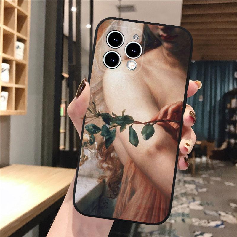 Renaissance Art Painting Phone Case For Iphone 15 14 Pro Max 13 12 11 Pro Max XSMax XR 12 13 Mini 14 Plus Shell