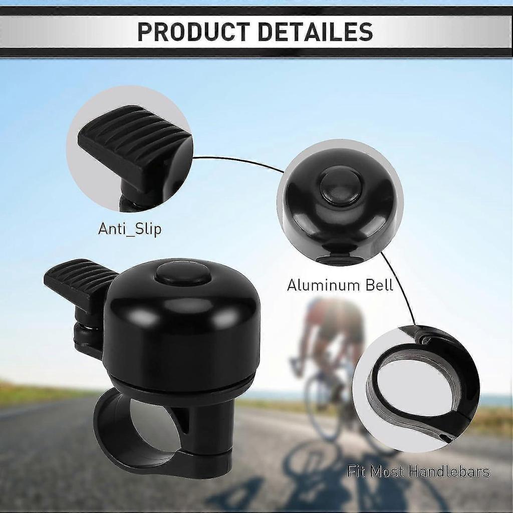 Bike Bell 1-pack, Loud And Crisp Bike Bell, Mini Cute Bike Horn For Adult And Kids Bikes, Anti-rust Coating And Sturdy Ring For Left And Right Handed-