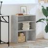 VidaXL Bibliothèque gris béton 60x30x71,5 cm bois d'ingénierie, armoire de rangement, étagère de rangement, unité de 860313