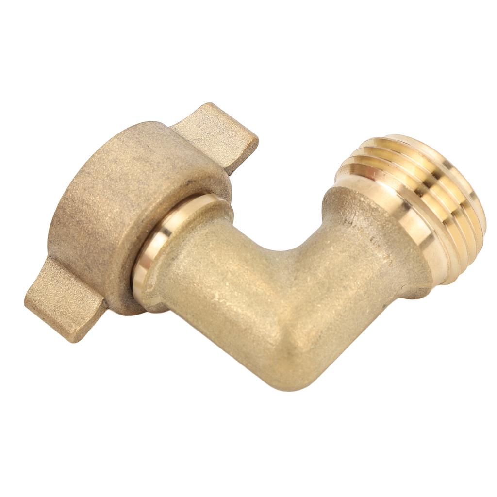 90 Degree Water Hose Elbow Solid Brass Construction 3 4inch Thread Water Inlet Adapter for RV Motorhome Trailer Marine
