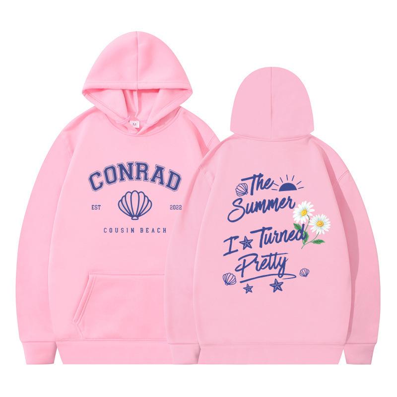 Лето, когда я стала красивой, Принтованные худи, Осенние толстовки с длинным рукавом и капюшоном, Повседневные мужские и женские пуловеры, Графическая одежда