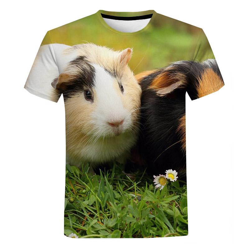 Guinea Pig T-Shirts Hamster Cute Animal 3D Printed Streetwear Men Women Fashion Oversized T Shirt Kid Tees Tops Clothing Shirts