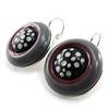 [J3152] - Black Gray 'Pimprenelle' Designer Earrings