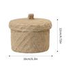 Weaving Snack Storage Box Jute  Sundries Storage Baskets With Lids Wardrobe Table Round Gift Box Wicker Seagrass Flower Pot
