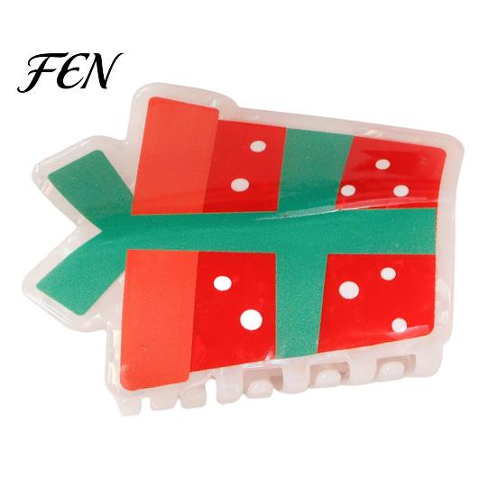 Decorative Snowflake Hair Barrettes Christmas Claw Clip for Women, Acrylic Festive Accessories with Elk Santa Comfortable Clips Daily Wear Patterns,