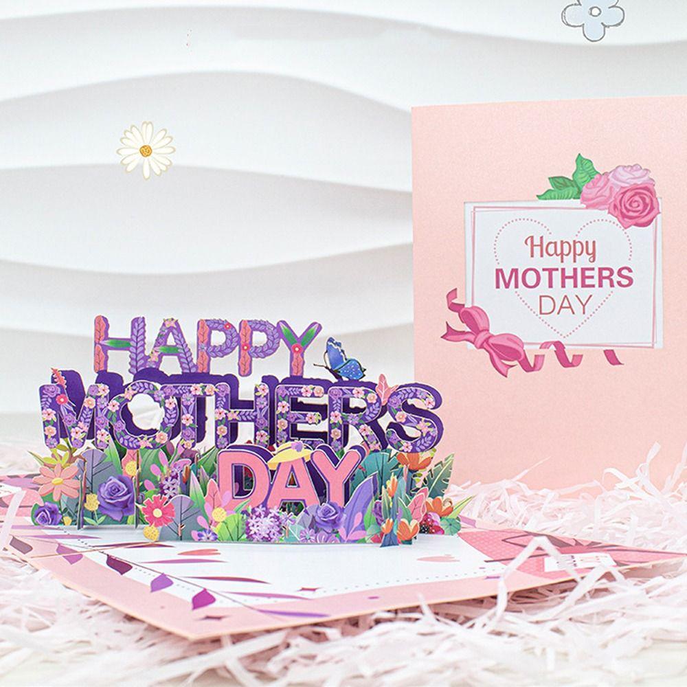 Blessing Mother's Day Greeting Card 3D Message Cards Invitations Cards Thank You Card  For Mom Gift