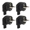 4pcs EU4.8MM To IEC320 C7 Power Adapter Universal Standard Computer Power Adapter