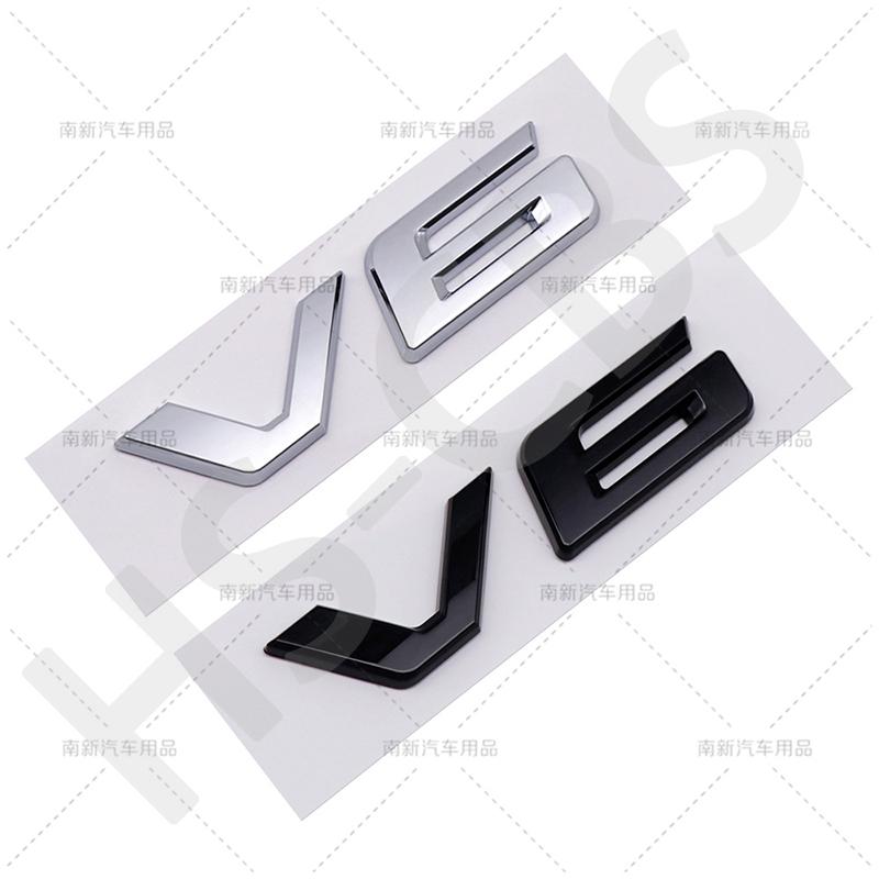 V6 Engine Displacement Logo Emblem ABS Car Sticker Badge for Toyota Alphard Rear Trunk Tailgate Stickers Car Styling Accessories