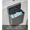 Yamazaki Magnetic Laundry Detergent Ball Storage Case, Black, Approx. 17cm W x 9.5cm D x 17cm H, Tower Gel Ball Refill Case, 4267