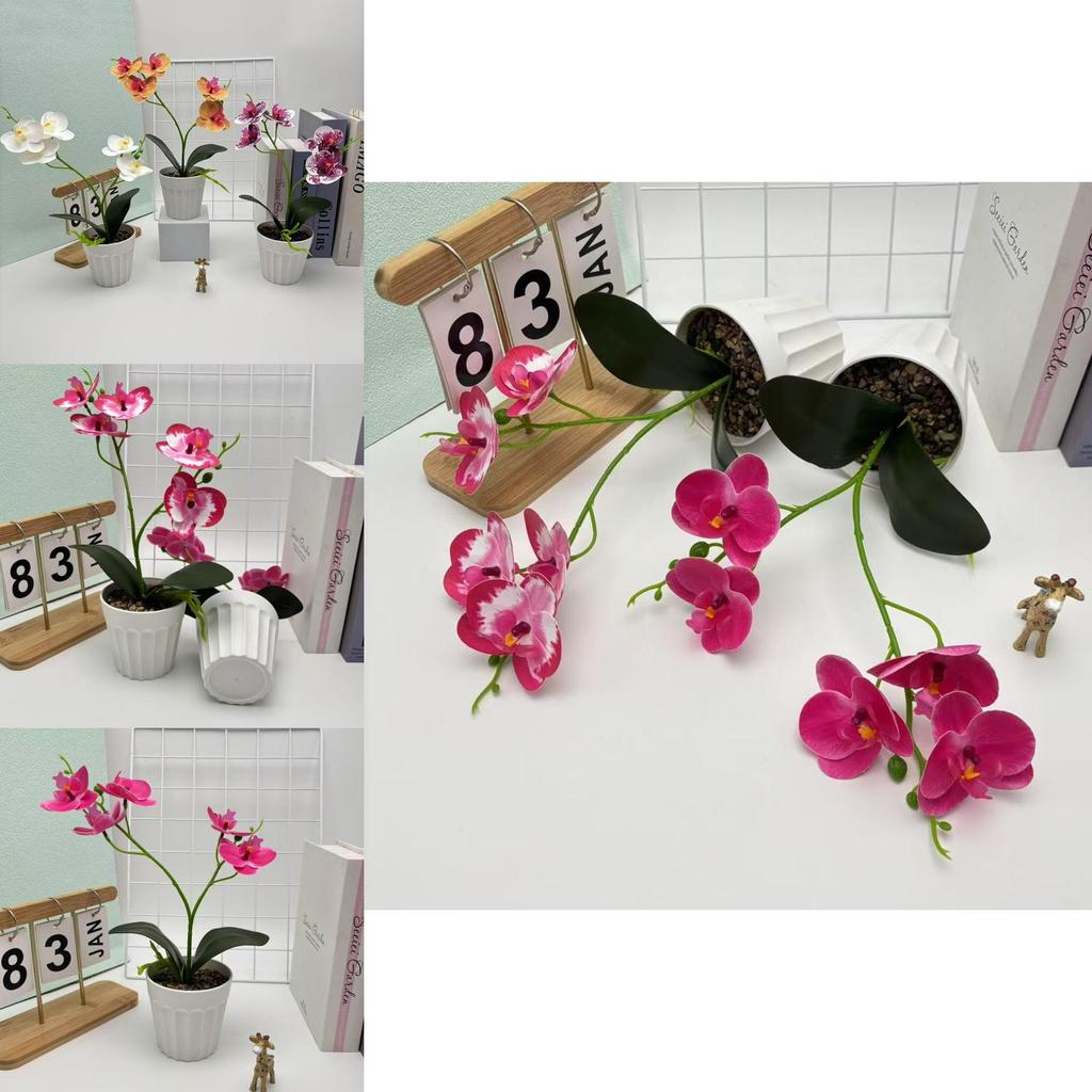 Искусственное растение Орхидея-бабочка с прессованной текстурой для домашнего декора и экспозиции в гостиной