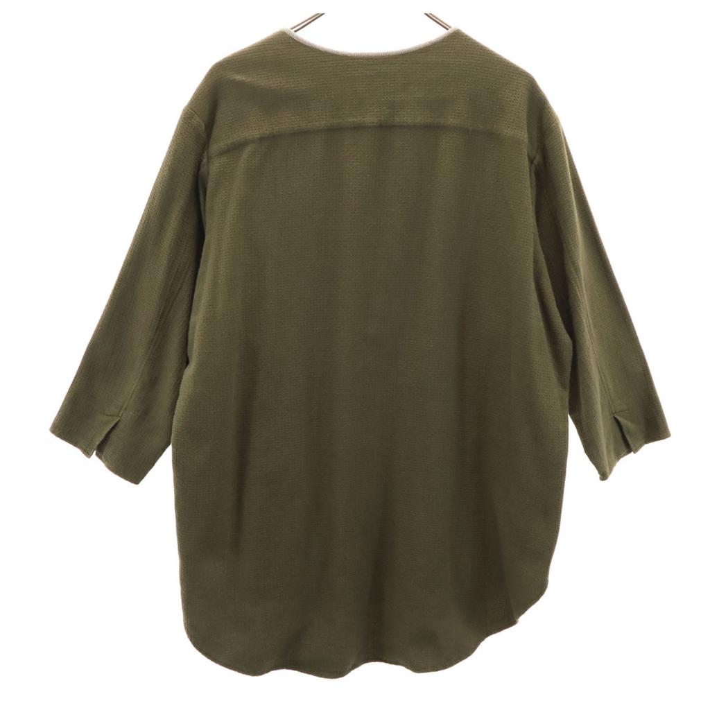 Milok сделано в Японии рукав 7 минут SIDE H QS РУБАШКА Крой 46 оливковый Мужская Б/У