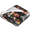 Leonardo Dicaprio Collage Fuzzy Blanket Vintage Throw Blankets for Home Hotel Sofa 150*125cm Quilt