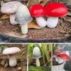 Miniature Mushroom High Simulation Fairy Garden Mushroom Ornament Weather Resistant Colorfast Micro Landscape Bonsai Decoration Mushroom