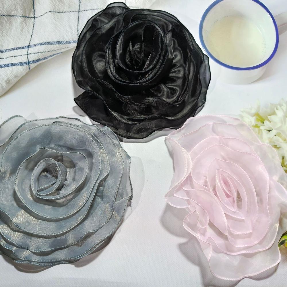 Fabric Artificial Rose Flower Patch 27CM Chest Flower Fashion Brooch