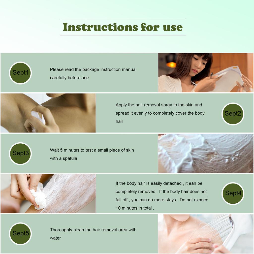 30ml Hair Removal Spray, 8 Minutes Hair Removal Spray Natural Body Hair Remover, Gently Inhibits Hair Growth For Arm, Legs, Armpits, Armpits