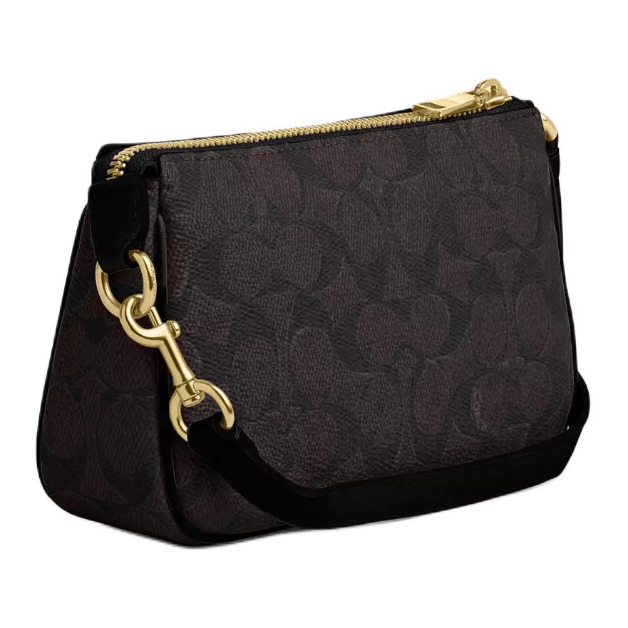Coach Nolita 19 Винтажная Классическая Сумка-тоут на Молнии с Монограммой из Искусственной Кожи Маленькая Женская Сумка CW426-IMXAQ