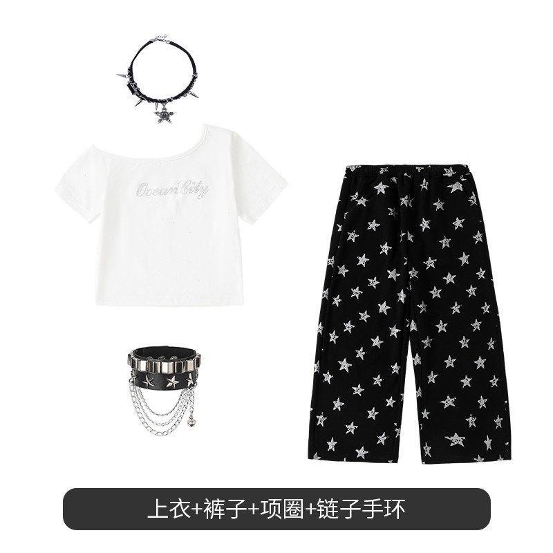 Girls Hip Hop Dance Outfit Set Jazz Streetwear Performance Costume Kids 2026