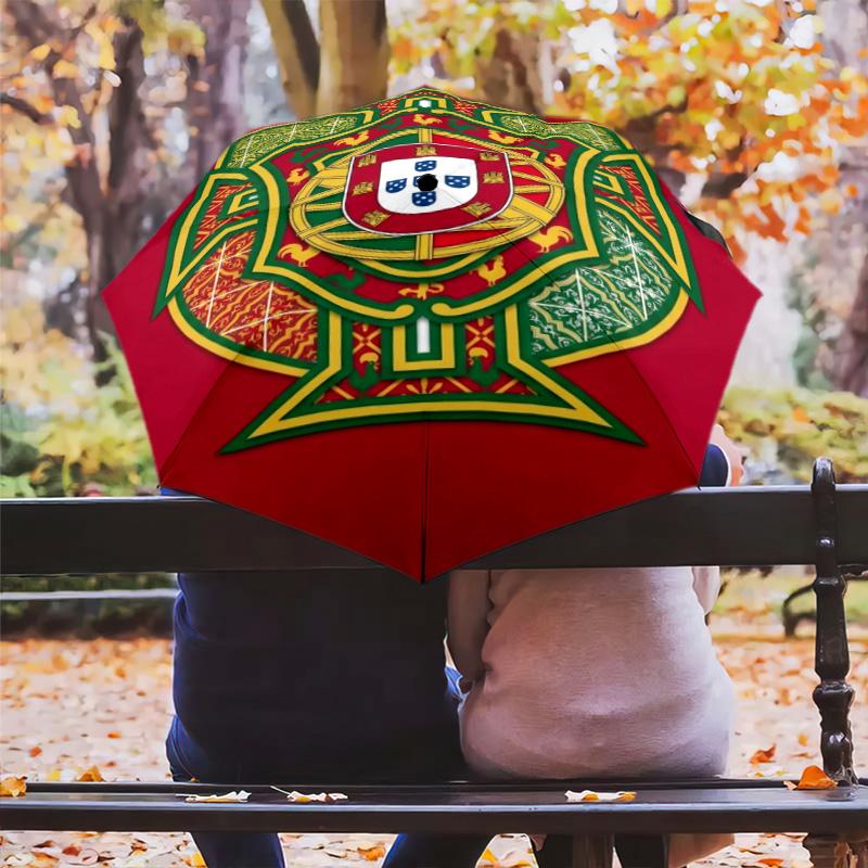 Royal Emblem Design Folding umbrella Suitable for all seasons 8 paraphenoid bones Sun umbrella Umbrella Umbrella