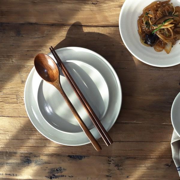 Iwai&Story Lacquered Spoon Set of 5, Brown Wood, Spoon 5p + Chopsticks 5p, Korean Popular Tableware