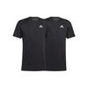 adidas Однотонная футболка с круглым вырезом и логотипом, мужские топы, черные H59885