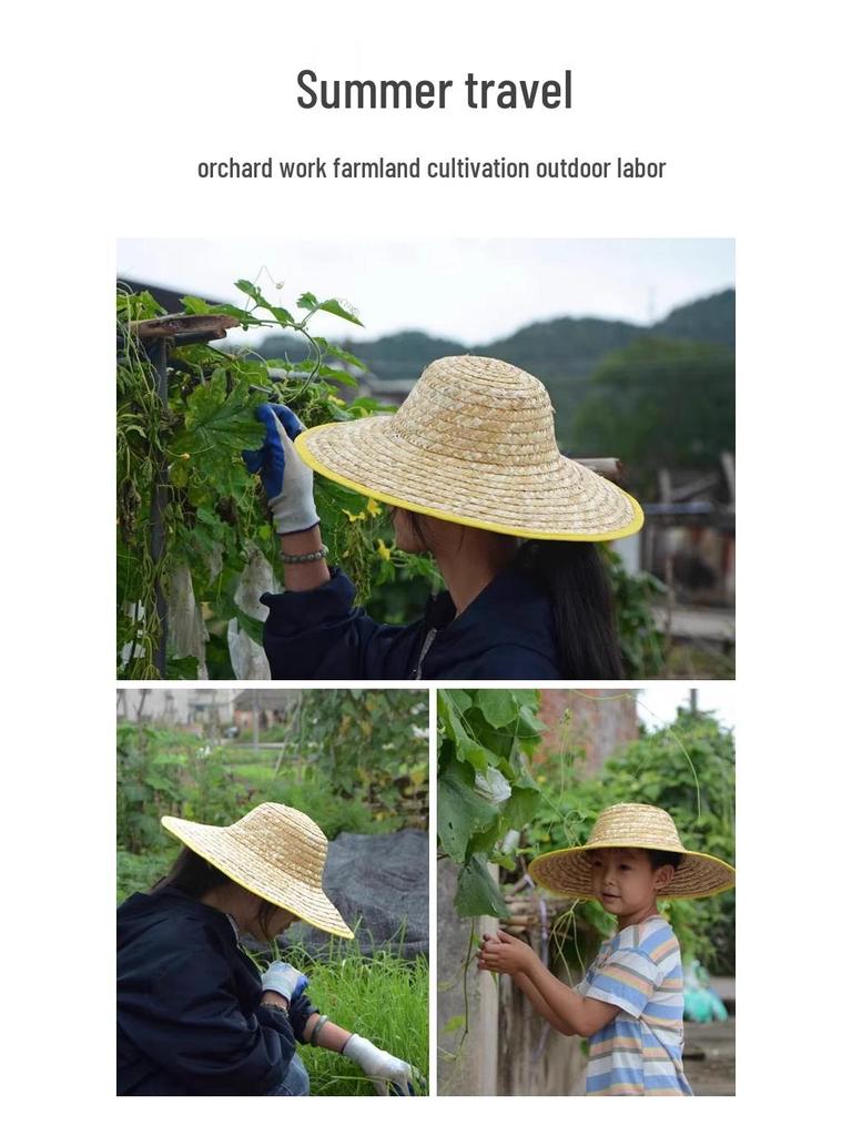 Farmer's Wide Brim Sun Hat: Outdoor Travel, Summer Protection, Tea Picking, Coolie Fishing Hat