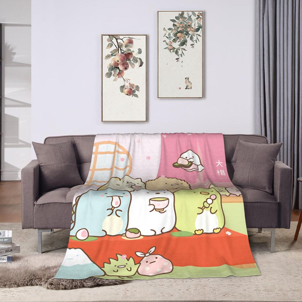 Пледы Sumikko Gurashi Качественные Мягкие Плед для Дивана Зимние Детские Гостиная Узор Покрывало