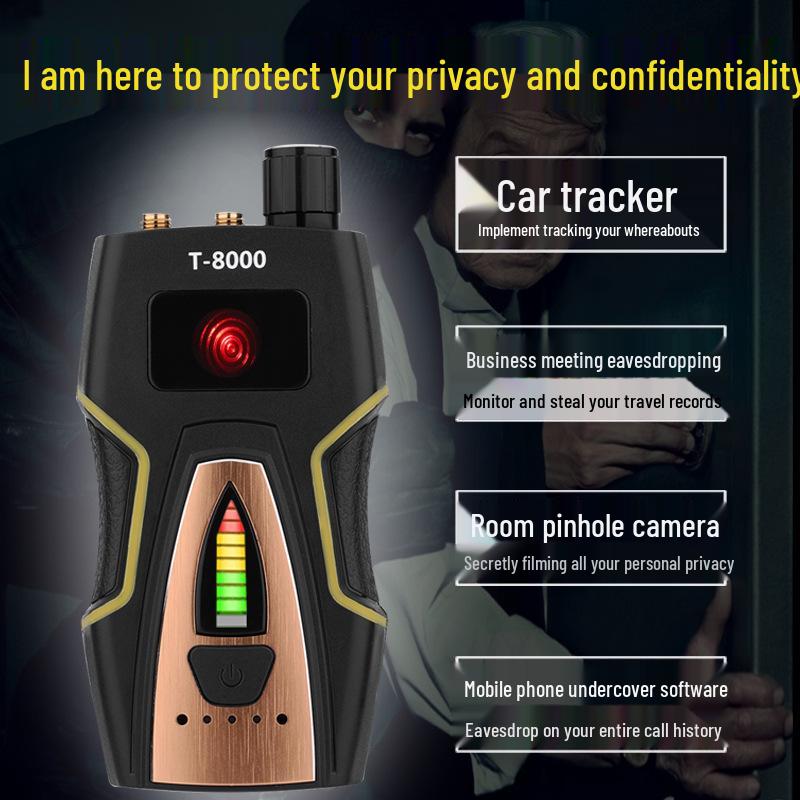 T8000 High-Sensitivity Anti-Tracking Detector: Blocks Eavesdropping, GPS, and Positioning