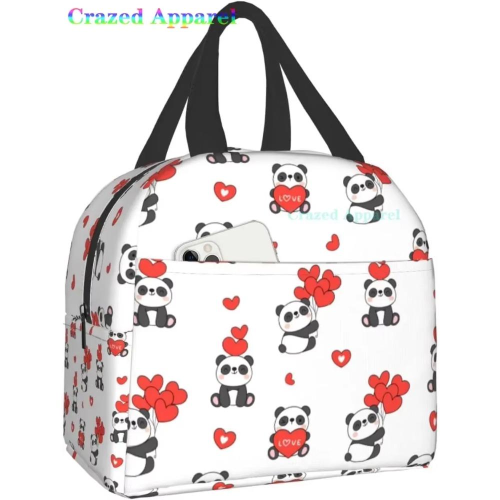 Милая розовая панда термобокс для ланча Bento Kawaii сумки для ланча Маленькие контейнеры для закусок Сумка-ланчбокс Изолированный пакет со льдом