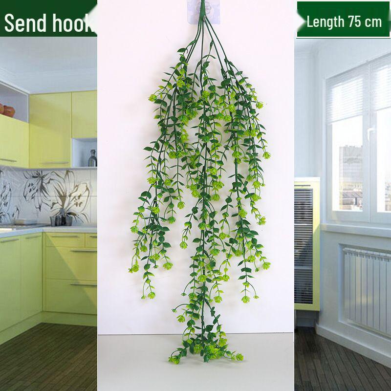 Artificial Rose Vine Wall Hanging Basket for Indoor Decoration