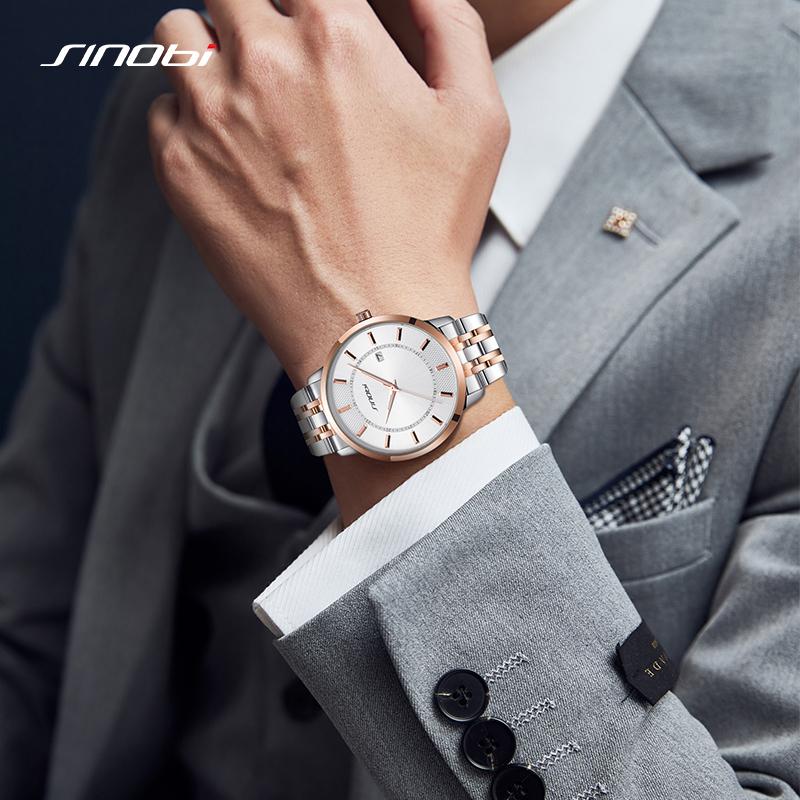 SINOBI Модные мужские часы, оригинальный дизайн, лучшие роскошные мужские кварцевые наручные часы, лучшие подарки для мужа
