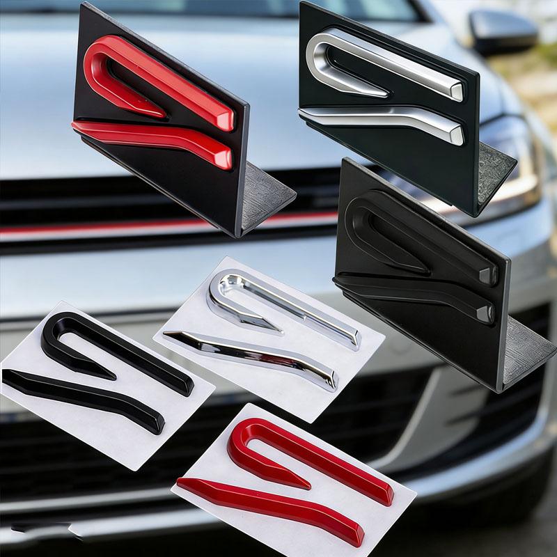 YKPSC1 2026 Металлическая решетка переднего багажника автомобиля для Volkswagen VW RLine R-Rline Задний значок-эмблема Наклейки