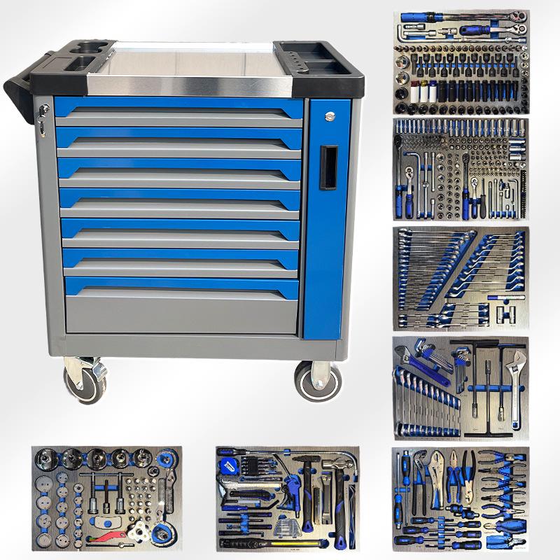 488-Piece Portable Automotive Repair Tool Set with Mobile Cart Cabinet