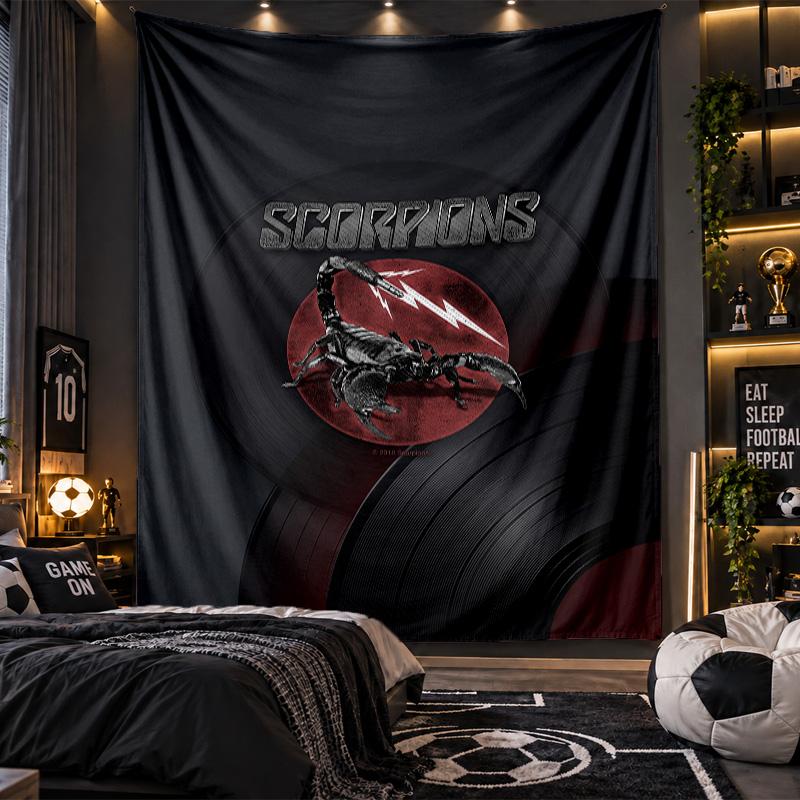 Wall Hanging Tapestry Scorpions Print Cloth for Living Room Bedroom Home Decor