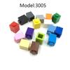 100 шт./лот Детали MOC 3005 Кирпич 1x1 Совместимые фигурки Кирпичи DIY Сборные Строительные блоки Частица Детская Головоломка Игрушки для развития мозга Подарок