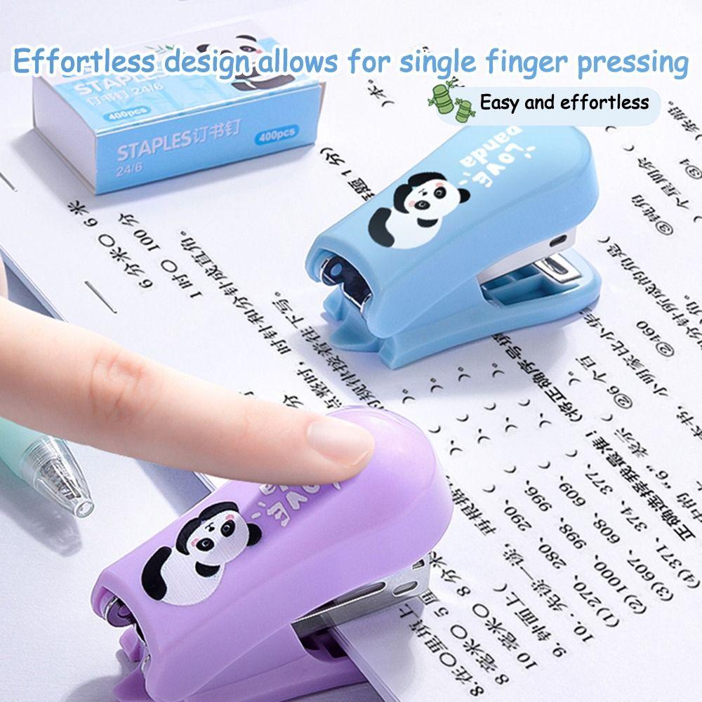 Мини-степлер с мультяшной пандой и скрепочной машиной, милый набор степлеров, подарки для школы