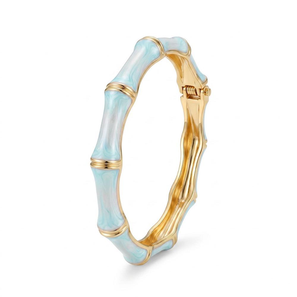 Colorful Enamel Resin Bracelet Stainless Steel Stainless Steel Bangle Personalized
